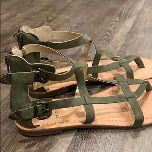 G by Guess green buckle sandal